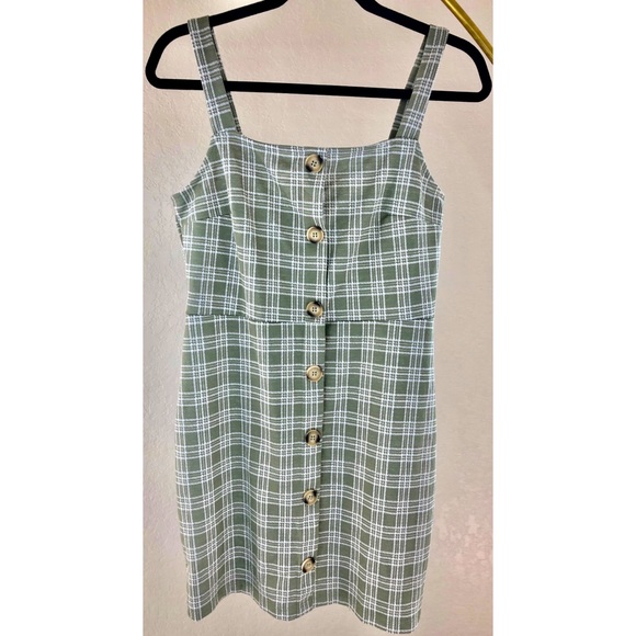 Altar'd State Dresses & Skirts - Green plaid dress!